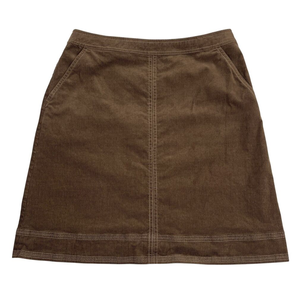 Boden Women’s Corduroy Skirt Size 10 Brown A‑Line Knee Length Preppy Minimalist